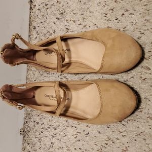 Christian Siriano nude colored shoes